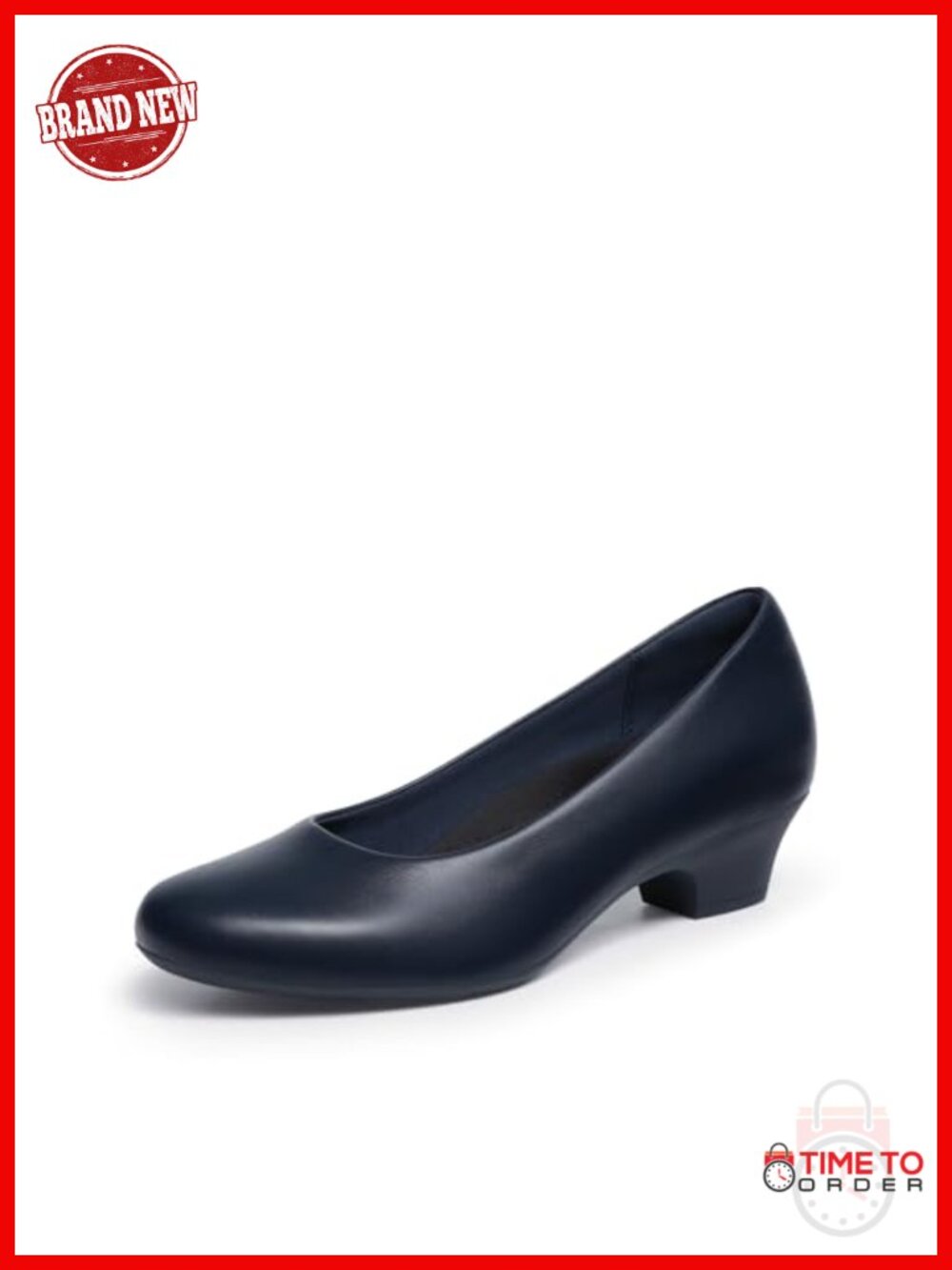 Women's Closed Toe Block Heel Pumps